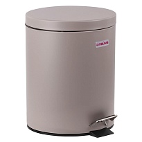Ведро-контейнер для мусора (урна) с педалью LAIMA Classic, 12 л, серое, матовое, металл, со съемным внутренним ведром в Ухте