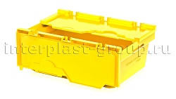 Вкладываемый контейнер KV 6422 с распашной крышкой желтый