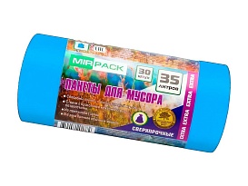 Мешки для мусора 35 л, ароматизированные, синие, в рулоне 30 шт., ПНД, 12 мкм, 640х500 мм, EXTRA, 3530661 в Ухте