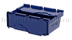 Вкладываемый контейнер KVR 6422 усиленный с распашной крышкой темно-синий