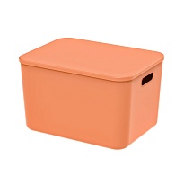 Ящик пластиковый вкладываемый оранжевый 410х305х245 мм в Ухте