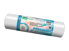 Мешки для мусора 360 л, белые, в рулоне 10 шт., ПВД 65 мкм, 1400х1000 мм, PREMIUM+, 3601015302 в Ухте