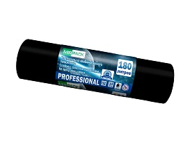 Мешки для мусора 180 л, ароматизированные, черные, в рулоне 10 шт., ПВД, 30 мкм, 1100х930 мм, PROFESSIONAL, 1801044 в Ухте