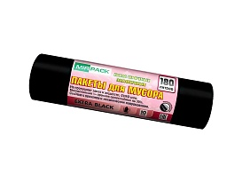 Мешки для мусора 180 л, ароматизированные, черные, в рулоне 10 шт., ПВД, 50 мкм, 1100х930 мм, EXTRA black, 18008301 в Ухте Мешки для мусора 180 л, ароматизированные, черные, в рулоне 10 шт., ПВД, 50 мкм, 1100х930 мм, EXTRA black, 18008301 в Ухте