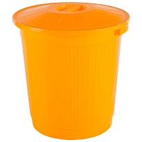 Мусорный бак с крышкой 80 л желтый 80 желтый в Ухте
