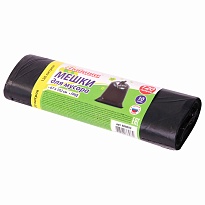 Мешки для мусора 120 л, черные, в рулоне 10 шт., ПНД, 11 мкм, 1020х670 мм, Любаша, 608093 в Ухте Мешки для мусора 120 л, черные, в рулоне 10 шт., ПНД, 11 мкм, 1020х670 мм, Любаша, 608093 в Ухте