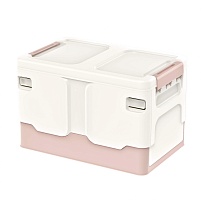 Ящик пластиковый складной белый, дно розовое, 370х240х240 мм в Ухте Ящик пластиковый складной белый, дно розовое, 370х240х240 мм в Ухте