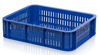 Ящик (лоток) кондитерский перфорированный синий в Ухте