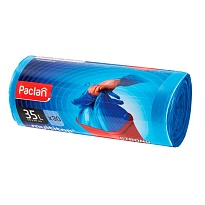 Мешки для мусора 35 л, с ушками, синие, в рулоне 30 шт., ПНД, 10,5 мкм, 640х500 мм, PACLAN Multitop, 600819 в Ухте