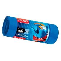 Мешки для мусора 160 л, с ушками, синие, в рулоне 10 шт., ПВД, 30 мкм, 1250х900 мм, PACLAN Multitop, 604064 в Ухте Мешки для мусора 160 л, с ушками, синие, в рулоне 10 шт., ПВД, 30 мкм, 1250х900 мм, PACLAN Multitop, 604064 в Ухте