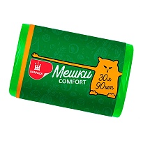 Мешки для мусора 30 л, зеленые, в рулоне 90 шт., ПНД, 6 мкм, 560х480 мм, Comfort, М4268 в Ухте