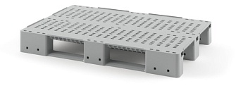 Поддон пластиковый перфорированный (усилен 1 трубой) с бортиками серый в Ухте