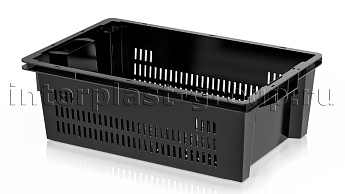 Ящик универсальный для овощей, фруктов и хлеба перфорированный черный в Ухте