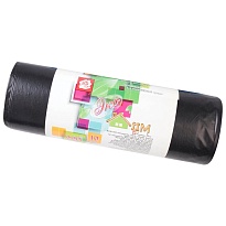 Мешки для мусора 220 л, черные, в рулоне 10 шт., ПВД, 29 мкм, 1100х830 мм, Концепция Быта ЭкоДом, 604924 в Ухте
