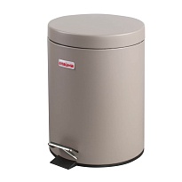 Ведро-контейнер для мусора (урна) с педалью LAIMA Classic, 5 л, серое, матовое, металл, со съемным внутренним ведром в Ухте