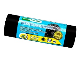 Мешки для мусора 60 л, ароматизированные, черные, в рулоне 20 шт., ПНД, 8 мкм, 800х600 мм, ХИТ, 6020867 в Ухте Мешки для мусора 60 л, ароматизированные, черные, в рулоне 20 шт., ПНД, 8 мкм, 800х600 мм, ХИТ, 6020867 в Ухте