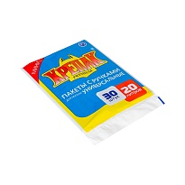 Мешки для мусора 20 л, с ручками, черные, в пачке 20 шт., ПНД, 10 мкм, 550х440 мм, Крепак, 4607075710023 в Ухте