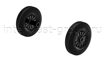 Комплект колес для контейнера 120 л.  черный в Ухте